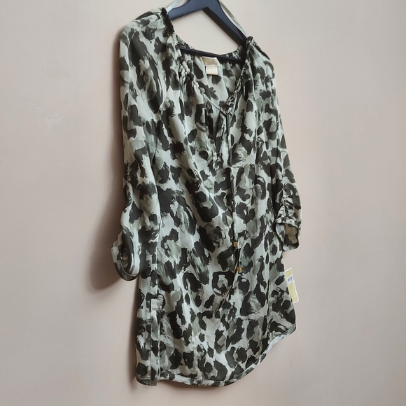 Michael Kors leopard print tunic top - Picture 2 of 8